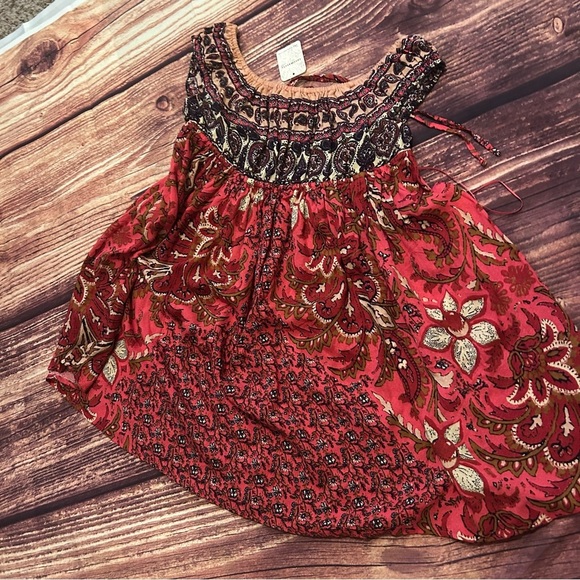 Women’s Free People  Bali Mariposa Dress, Strawberry Combo, Medium - Picture 8 of 8